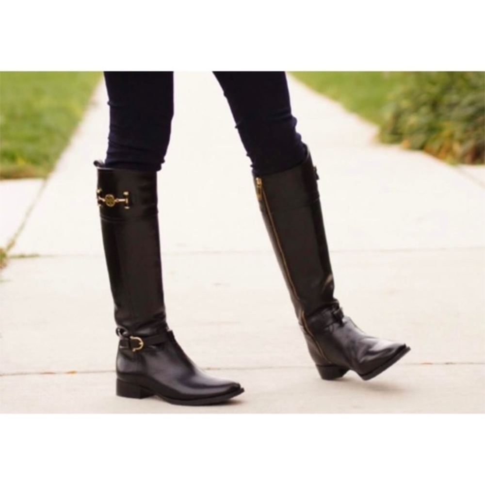 Tory Burch Black Riding Boots